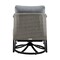 Armen Living Aileen Outdoor Patio Swivel Lounge Chair in Aluminum with Gray Cushions 840254333246 - alternate 3